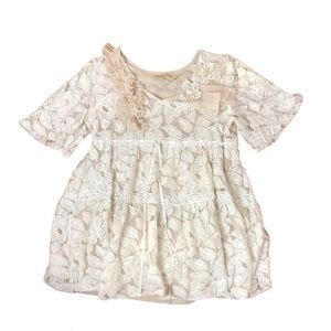 ❀ sheer floral babydoll mini dress tunic ❀